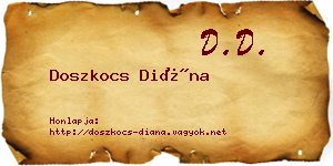 Doszkocs Diána névjegykártya