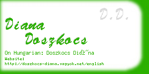 diana doszkocs business card